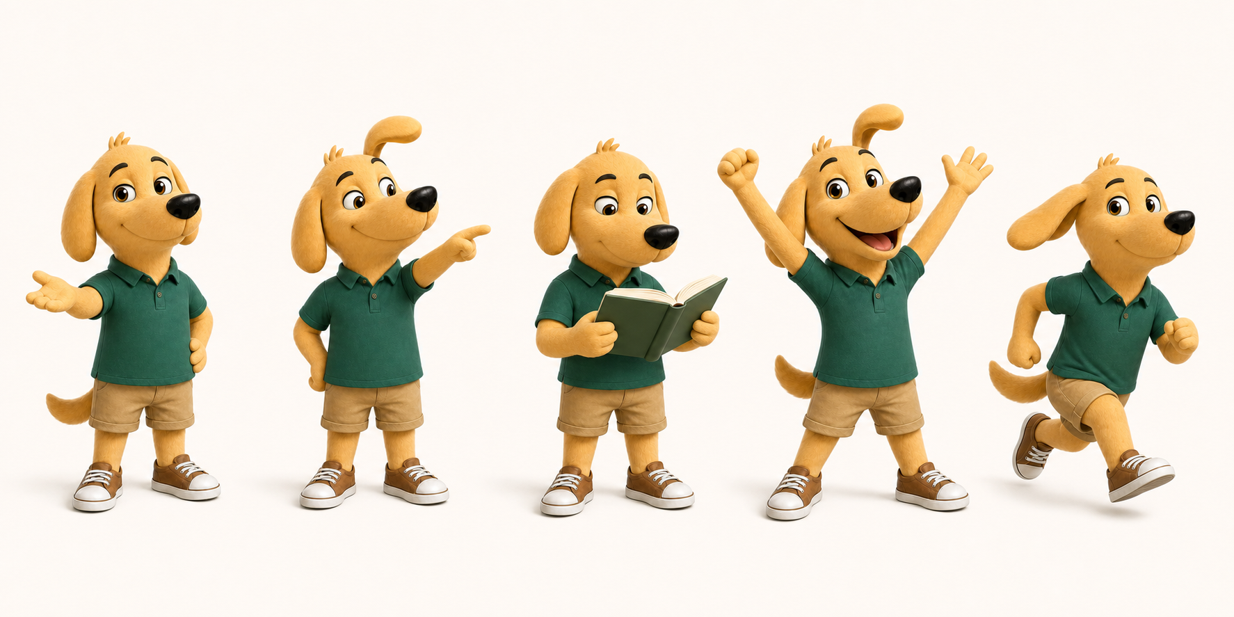 Poses de cuerpo completo disponibles para Almendra en versión 3D
